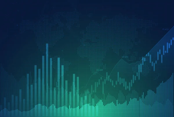 Wykres Wykresu Świec Kij Giełdowy Handlu Inwestycjami Bullish Point Bearish — Wektor stockowy