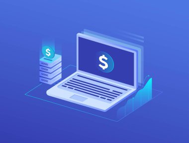 Etkili şablon teknolojisi verileri, madencilik sunucu tarım odası ve telefon, bilgisayar, veri, veri işleme vektör çizimi gibi akıllı dijital aygıtlar.