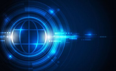 Soyut fütüristik iletişim vektörü fütüristik devre kartı, Elektronik ana kart.