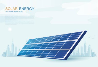 Ekoloji güneş pili şeması. İş akışı düzeni, afiş, diyagram, web tasarımı, zaman çizelgesi, bilgi şeması, istatistik broşür şablonu için kullanılabilir.