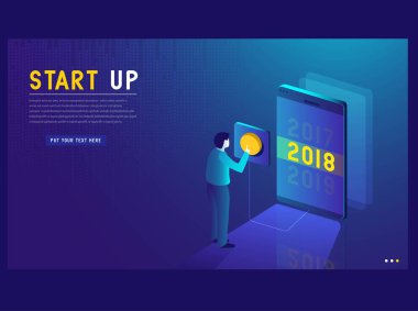 Etkili şablon teknolojisi verileri, madencilik sunucu tarım odası ve telefon, bilgisayar, veri, veri işleme vektör çizimi gibi akıllı dijital aygıtlar.