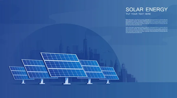 Ecología Diagrama Del Sistema Células Solares Puede Utilizar Para Diseño — Vector de stock