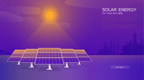 生態系太陽電池システム図 ワークフローレイアウト バナー ダイアグラム Webデザイン タイムライン 情報チャート 統計パンフレットテンプレートに使用できます — ストックベクタ