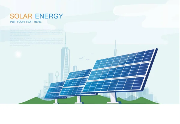 Ecologia Diagrama Sistema Células Solares Pode Ser Usado Para Layout —  Vetores de Stock