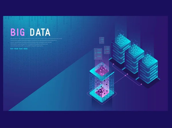 Datos Tecnología Plantillas Eficaces Sala Granja Servidores Mineros Dispositivos Digitales — Archivo Imágenes Vectoriales