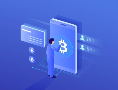 Etkili şablon teknolojisi verileri, madencilik sunucu tarım odası ve telefon, bilgisayar, veri, veri işleme vektör çizimi gibi akıllı dijital aygıtlar.