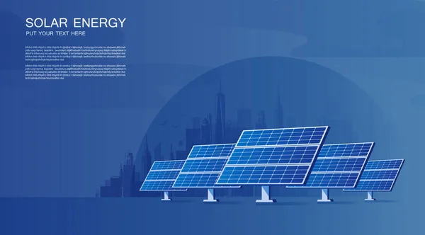 Ecology Solar Cell System Diagram Can Used Workflow Layout Banner — Stock Vector