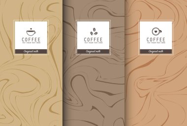 Çikolata paketleme seti. Paketleme için etiketli lüks ürün markalaştırma şablonu. Vektör tasarımı.