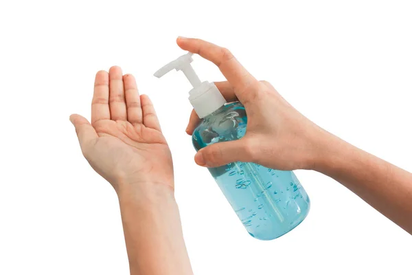 Washing Hands Alcohol Gel Sanitizer Using Public Restroom Hygiene Concept — Stock Photo, Image