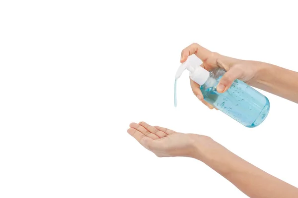 Washing Hands Alcohol Gel Sanitizer Using Public Restroom Hygiene Concept — Stock Photo, Image