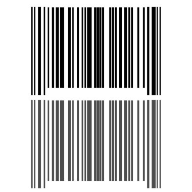 Siyah gri bar kod simgesi.