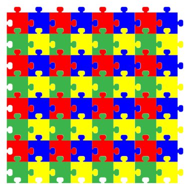 Kırmızı Yeşil Sarı Mavi bulmacalar.