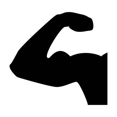 Bicepsom siyah renk simgesi.