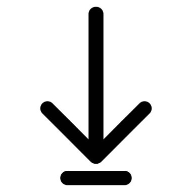 OK veya yük sembol siyah renk simgesi.