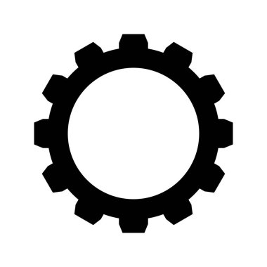 Dişli siyah renk simgesi.