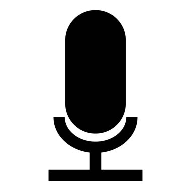 Mikrofon siyah renk simgesi.