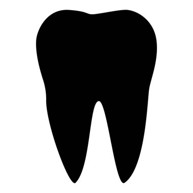 Diş siyah renk simgesi.