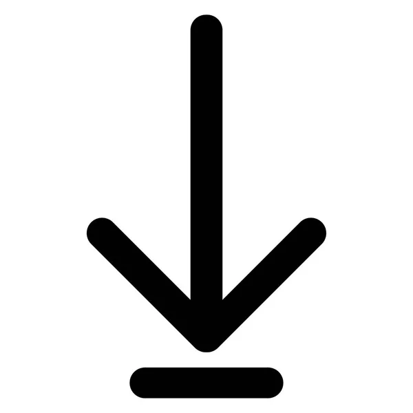 Стрілка вниз або символ завантаження піктограми чорного кольору . — стоковий вектор