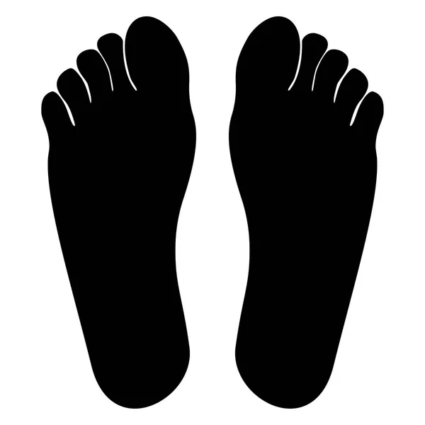 Footprint heel black color icon. — Stock Vector