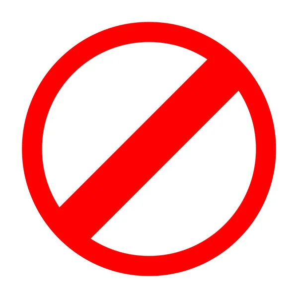 Eintrag auf rotem Schild verboten. — Stockvektor