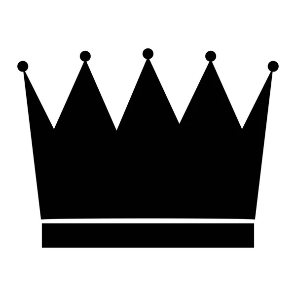 La couronne icône de couleur noire . — Image vectorielle