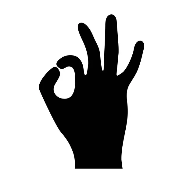 Το σύμβολο δείχνει τέλεια εικονίδιο χεριού. — Διανυσματικό Αρχείο