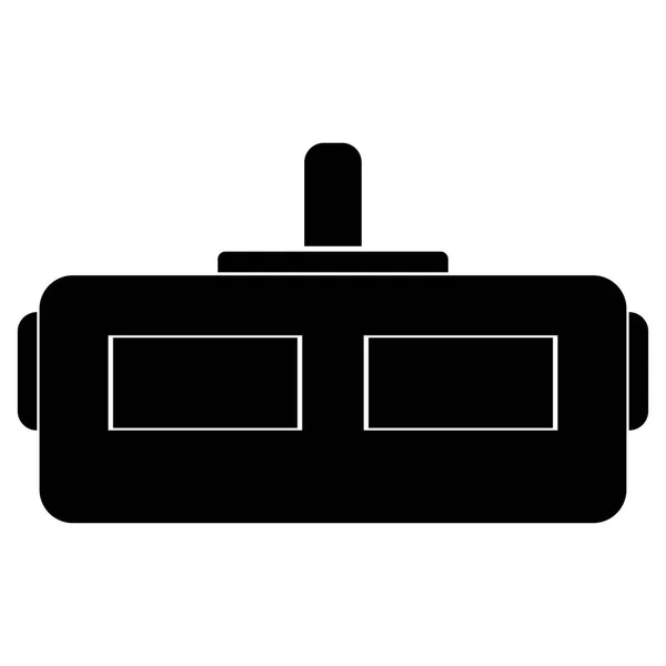 Virtual-Reality-Helm schwarzes Symbol. — Stockvektor