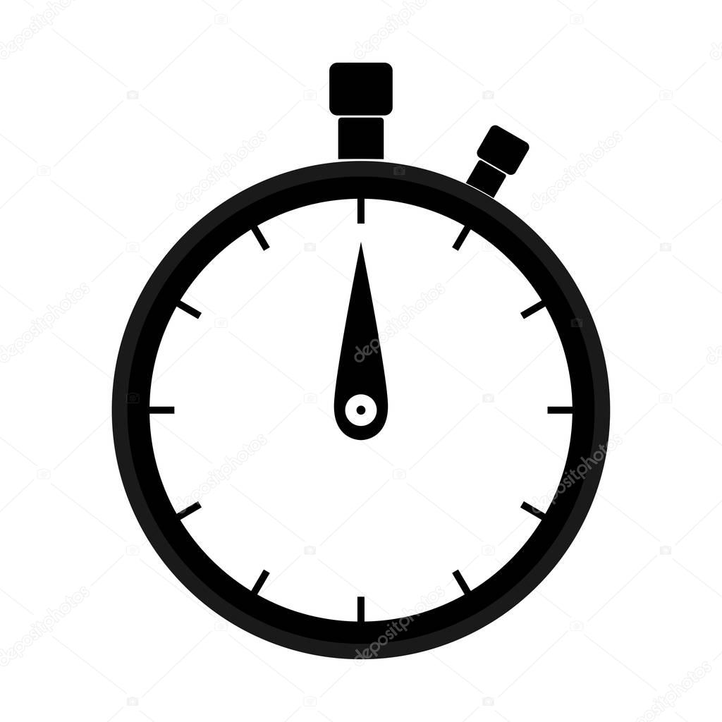 The stopwatch black color icon.