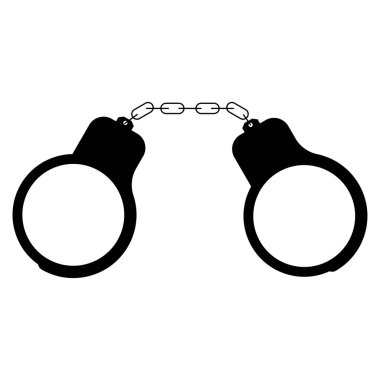 Kelepçe siyah renk simgesi .