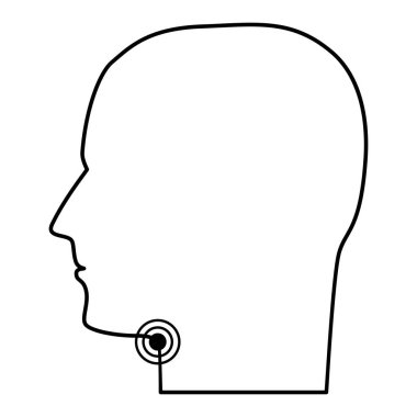 Siyah renkli simge yolu baş hastalığı olan boğaz .