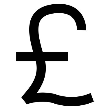 Siyah renk simgesi pound .