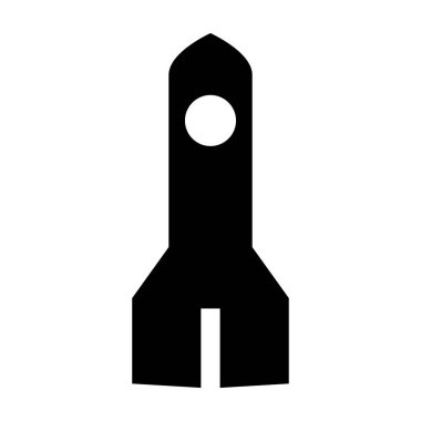Roket siyah renk simgesi .