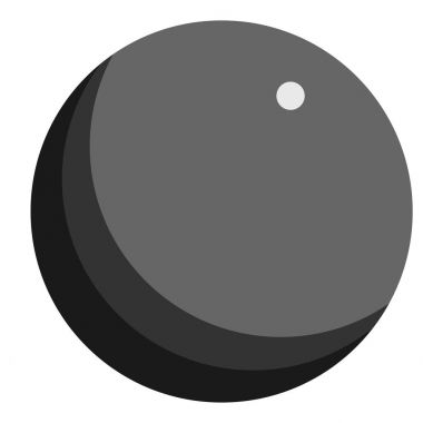 Küre siyah renk simgesi .