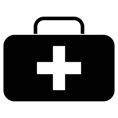 Bavul için uyuşturucu siyah renk simgesi .