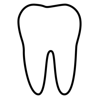 Siyah renk simgesi diş .