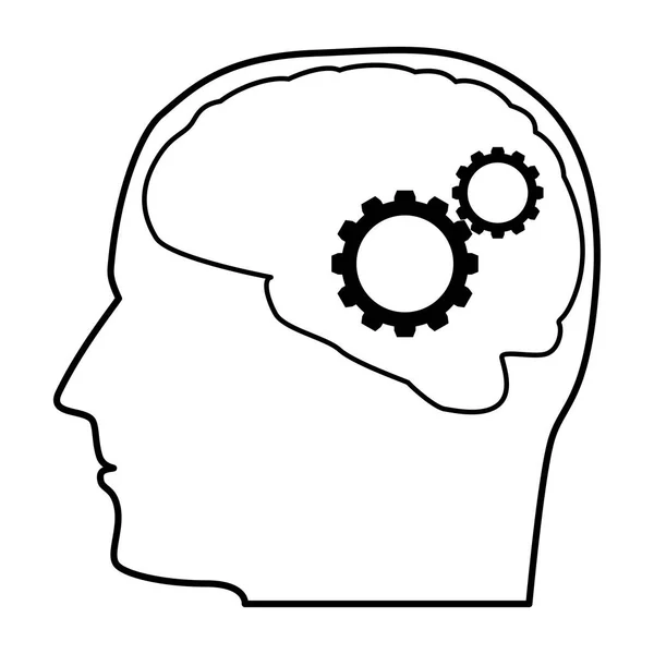 齿轮头黑颜色图标 . — 图库矢量图片