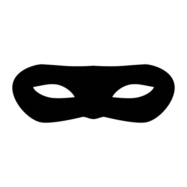 Homem máscara o ícone de cor preta  . — Vetor de Stock