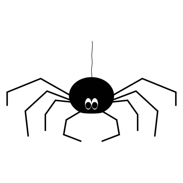 Spinne das schwarze Farbsymbol . — Stockvektor