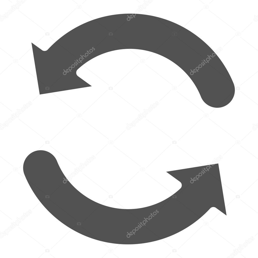 Double cirle arrows it is the black color icon .