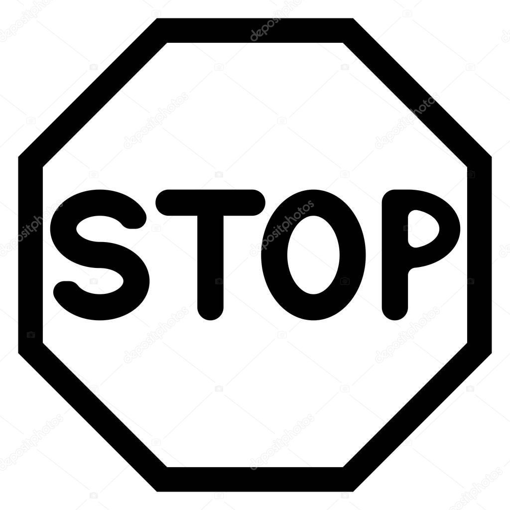 Stop sign to color Stop sign the black color icon . ??? Stock Vector