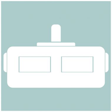 Sanal gerçeklik kask beyaz renk simgesi .