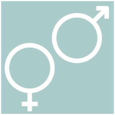 Venüs ve Mars beyaz renk simgesi simgesi .