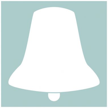 Bell beyaz renk simgesi .