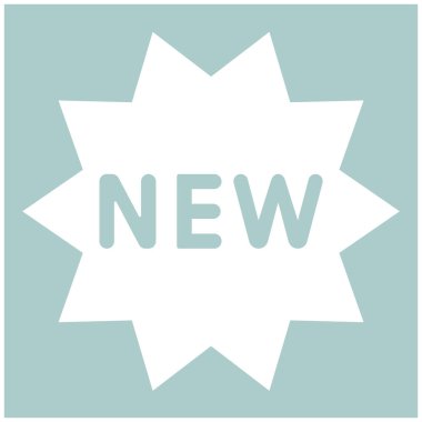 Yeni sembolü beyaz renk simgesi .