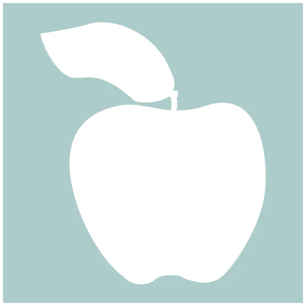 Apple das weiße Farb-Symbol . — Stockvektor