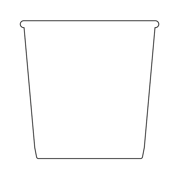 쓰레기 통 블랙 색상 아이콘 . — 스톡 벡터