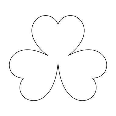 Yonca siyah renk simgesi .