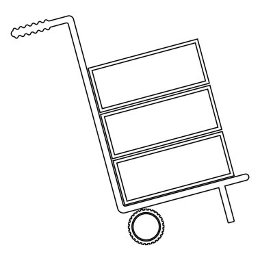 Teslim veya sevkiyat simge siyah renkli simge sepeti .