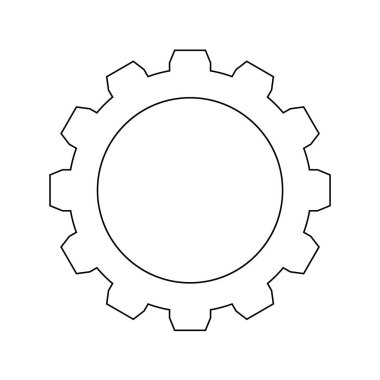 Dişli siyah renk simgesi .
