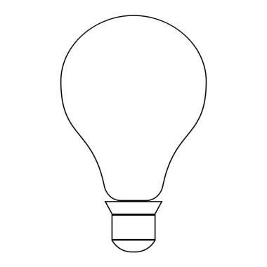 Ampul siyah renk simgesi .